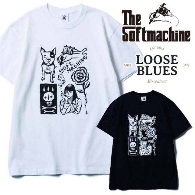 SOFTMACHINE (ソフトマシーン)　 SHOTA FLASH-T(T-SHIRTS)　【Tシャツ】【ホワイト ブラック タトゥー】【2026 SUMMER VACATION 先行