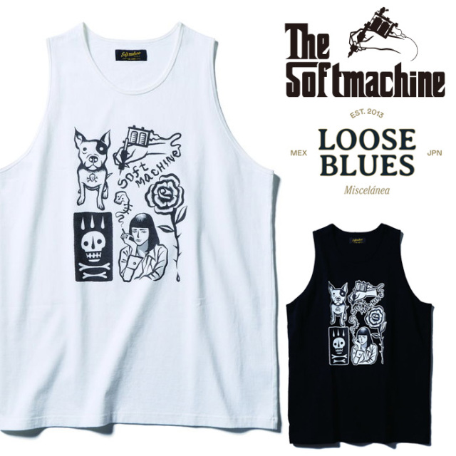 SOFTMACHINE (ソフトマシーン)　 SHOTA FLASH TANK(TANK TOP)　【タンクトップ】【ホワイト ブラック タトゥー】【2026 SUMMER VACAT