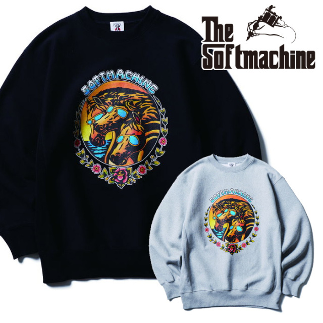 SOFTMACHINE (ソフトマシーン)　SUNSET SWEAT　【スウェット】【ブラック グレー タトゥー】【2026 AUTUMN&WINTER 先行予約】【予約
