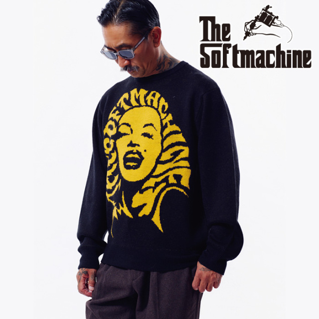SOFTMACHINE (ソフトマシーン)　VENUS SWEATER　【セーター】【ブラック バーガンディ タトゥー】【2026 AUTUMN&WINTER 先行予約】【