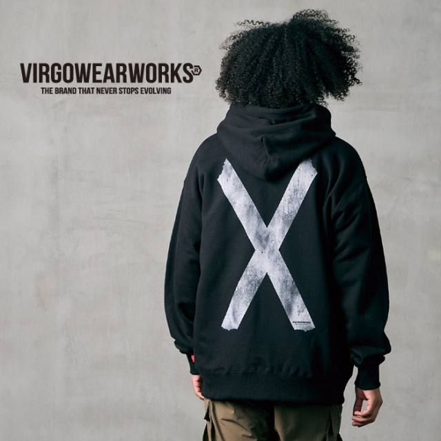 VIRGOwearworks (ヴァルゴウェアワークス)  　CROSS HOODIE　【パーカー】【VG-SWT-173】【2026 SPRING&SUMMER】【お取り寄せ商品 キ