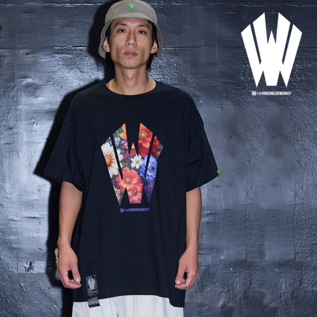W +VIRGOwearworks (ヴァルゴウェアワークス)  　FLOWER　【Tシャツ 半袖】【W-SSPT-010】【2026 SPRING&SUMMER 先行予約】【キャン