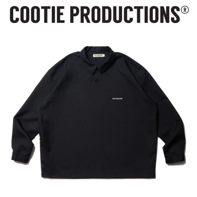 COOTIE (クーティー)　  Polyester Twill Polo L/S Tee 　【ポロシャツ ロングスリーブ TEE】【COOTIE PRODUCTIONS クーティープロダ