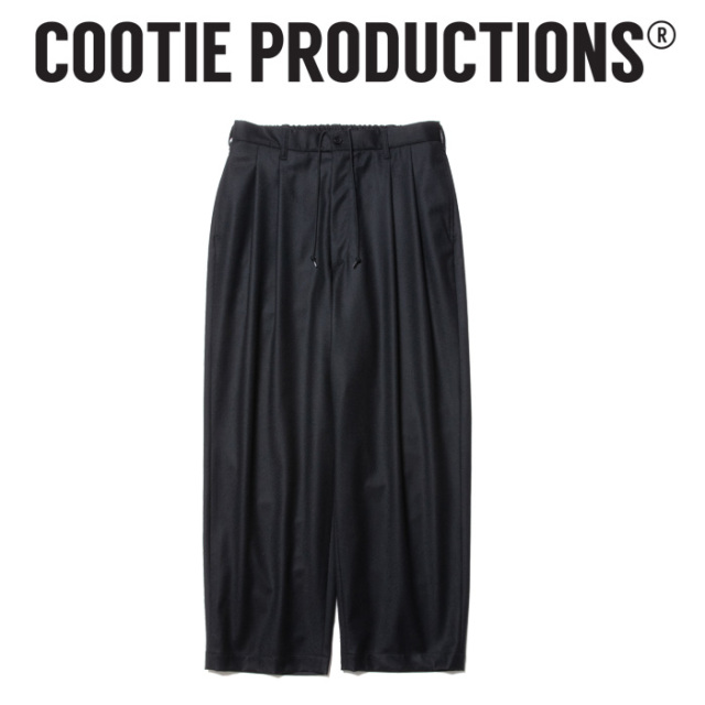 COOTIE(クーティー) 　 CA/W Flannel 2 Tuck Wide Easy Trousers 　【CTE-23A111】【2タック イージー パンツ】