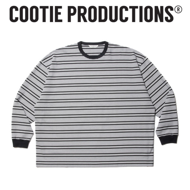 COOTIE(クーティー) Supima Border Oversized L/S Tee 