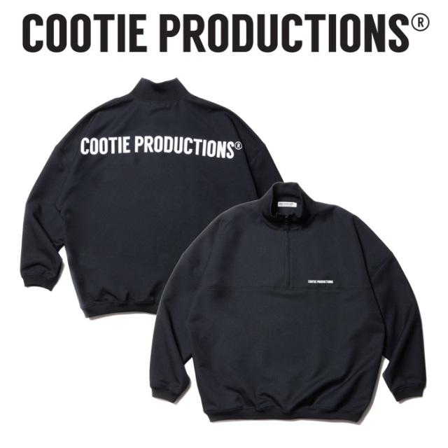 COOTIE (クーティー)　 Polyester Twill Half Zip L/S Tee  　【ポリエステル ツイル ロングスリーブ TEEシャツ】【COOTIE PRODUCTIO
