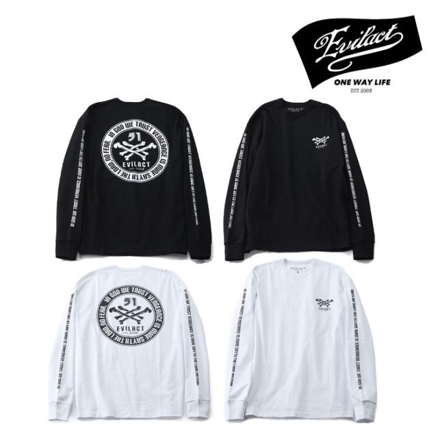 EVILACT (イーブルアクト)　CROSS BONE LS　【ロングスリーブTシャツ】【EA25-ACT1-T02】【2025春夏新作】 　 インタープレイ INTERP
