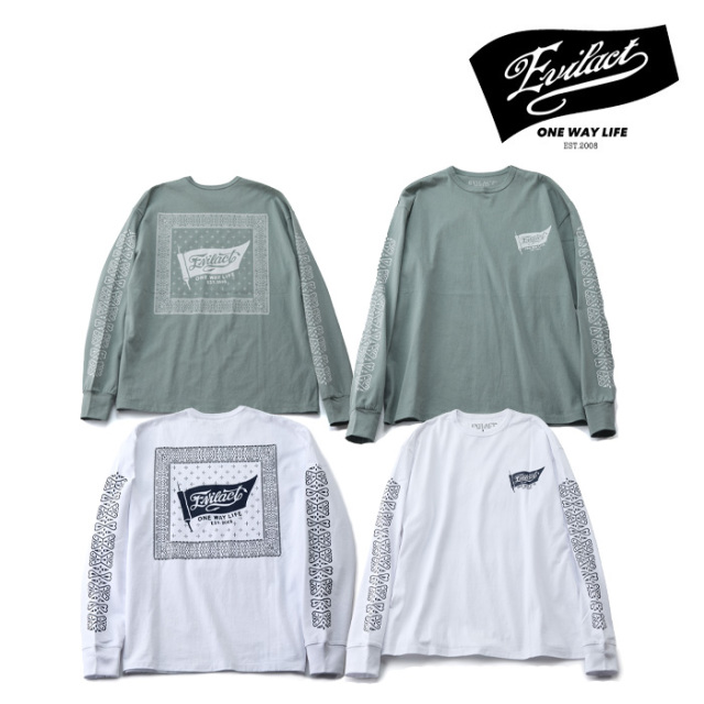 EVILACT (イーブルアクト)　BANDANA LS　【ロングスリーブTシャツ】【EA25-ACT1-T03】【2025春夏新作】 　 インタープレイ INTERPLAY