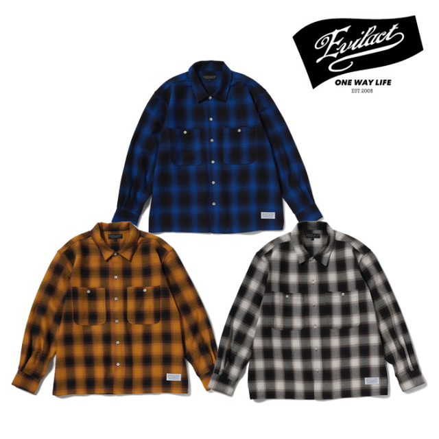 EVILACT (イーブルアクト)　CHECK-261 LS　【チェックシャツ】【EA26-ACT1-S01】【2026 SPRING/SUMMER 新作】 　 インタープレイ INT