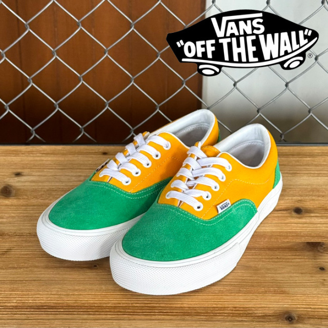 VANS バンズ ヴァンズ 　 SKATE ERA(GREEN/YELLOW)　 【エラ スケート スニーカー】【定番 おしゃれ シンプル】【VN000ECR02I】【イ