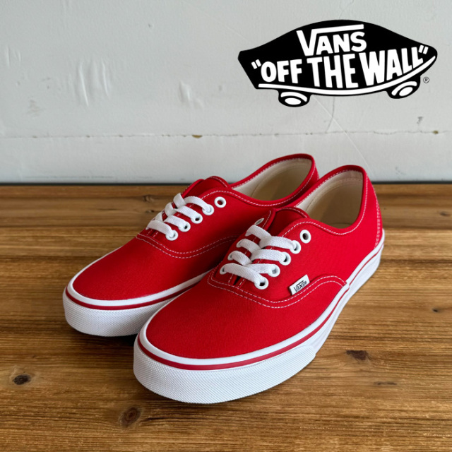VANS バンズ ヴァンズ 　 UA AUTHENTIC (RED)　 【オーセンティック  スニーカー】【おしゃれ シンプル 定番】【VN000EE3RED】【イン