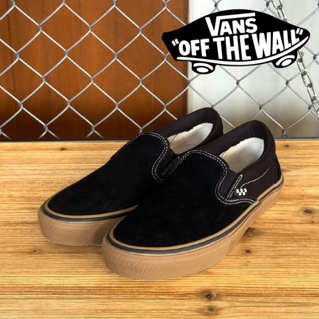 VANS バンズ ヴァンズ 　  SKATE SLIP-ON (BLACK/GUM)　 【スケート スリッポン ブラック】【VANS バンズ スニーカー】【定番 おしゃ