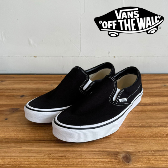VANS バンズ ヴァンズ 　  CLASSIC SLIP-ON (BLACK)　 【スリッポン 定番 ブラック ホワイト】【VANS ヴァンズ スニーカー】【VN000E