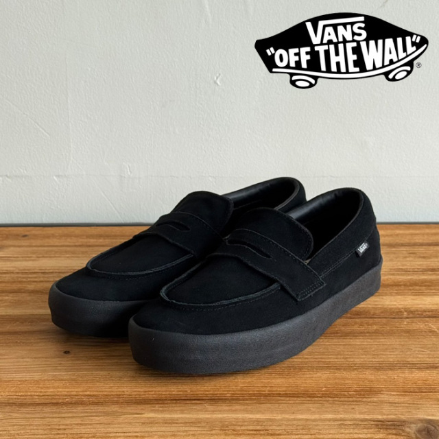 VANS スニーカーローファー　スウェード　ブラック　27cm VANS SHOES バンズ シューズ スニーカー SKATE LOAFER SUEDE