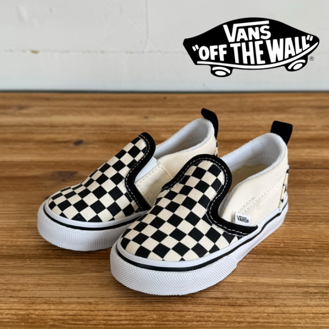 VANS バンズ ヴァンズ 　 KIDS CLASSIC SLIP-ON (CHECKERBOARD)　 【キッズ スリッポン 子供 スニーカー おしゃれ】【VANS KIDS】【v