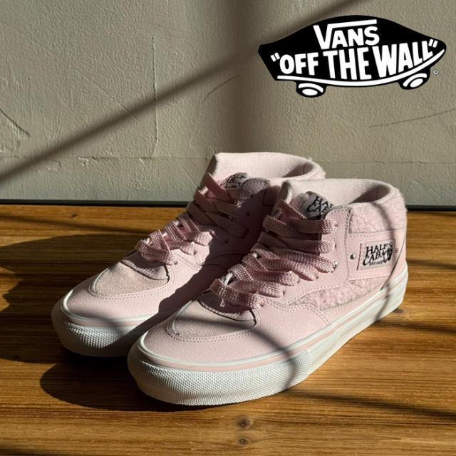 VANS バンズ ヴァンズ 　 SKATE HALF CAB (PINK WHITE)　 【ハーフキャブ スケート スニーカー】【おしゃれ シンプル 定番】【VN0A5F