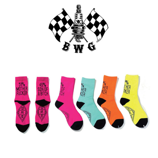 B.W.G　100% SOCKS 　【ソックス 靴下】【新作 即発送可能】【BLUCO ブルコ】　
