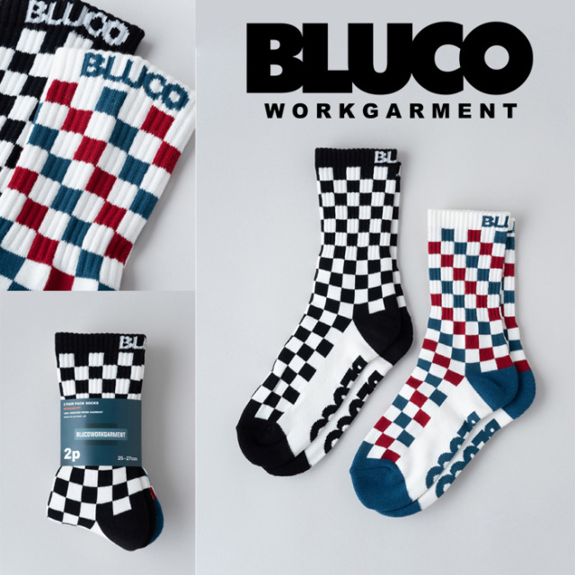 BLUCO (ブルコ)　2-PAC SOX -Checker-　【ソックス チェック】【1403-3A14】【お取り寄せ商品 キャンセル不可】【2023 SPRING&SUMMER