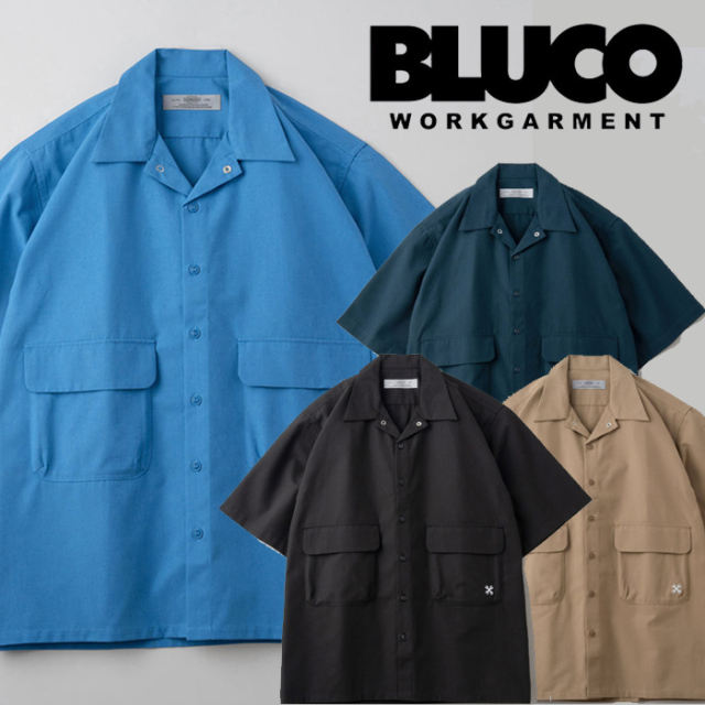 BLUCO (ブルコ)　 BIG POCKET WORK SHIRTS S/S 　【ワークシャツ 半袖】【143-21-002】【お取り寄せ商品 キャンセル不可】【2024 SPR