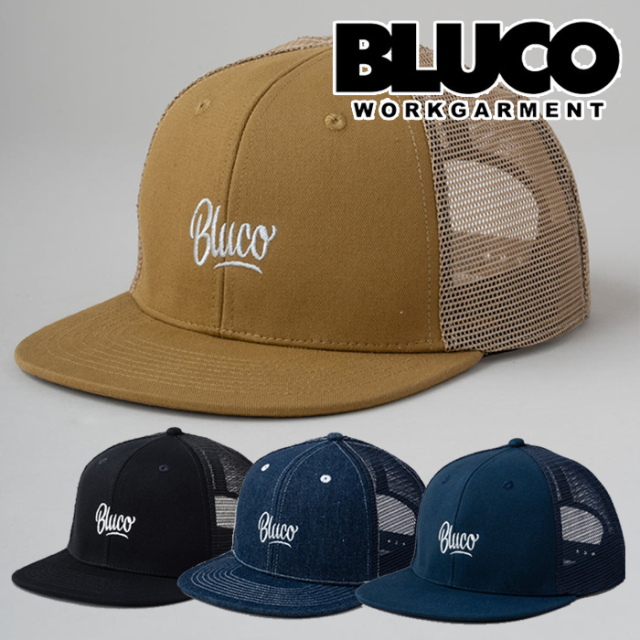 BLUCO (ブルコ)　 6PANEL MESH CAP -Script- 　【メッシュキャップ 帽子】【143-61-002】【2024 SPRING&SUMMER新作】　
