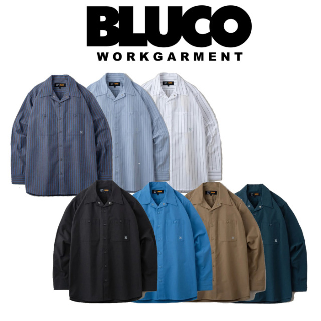 BLUCO (ブルコ)　STANDARD WORK SHIRTS L/S　【ワークシャツ 長袖】【145-11-109】【お取り寄せ商品 キャンセル不可】【2024 FALL EX