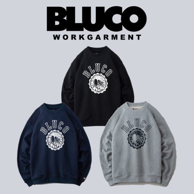 BLUCO (ブルコ)　HEAVY PILE SWEATSHIRTS -COLLEGE-　【スウェット】【145-13-012】【お取り寄せ商品 キャンセル不可】【2024 FALL E