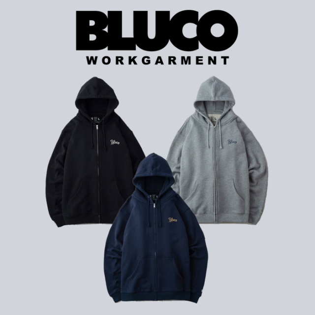 BLUCO (ブルコ)　HEAVY PILE SWEAT ZIP HOODIE -EMB-　【パーカー フルジップ】【145-13-016】【予約商品 キャンセル不可】【2024 FA