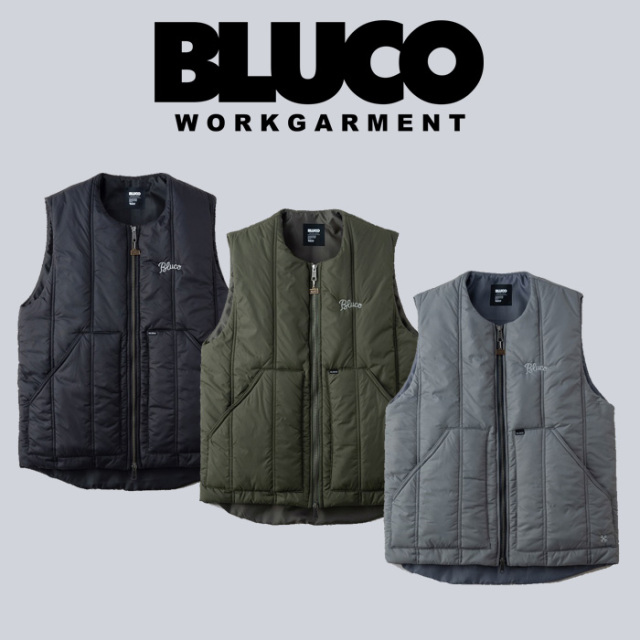 BLUCO (ブルコ)　CREW NECK QUILTING VEST 　【ベスト】【145-35-008】【2024 FALL EXHIBITION】【お取り寄せ商品 キャンセル不可】