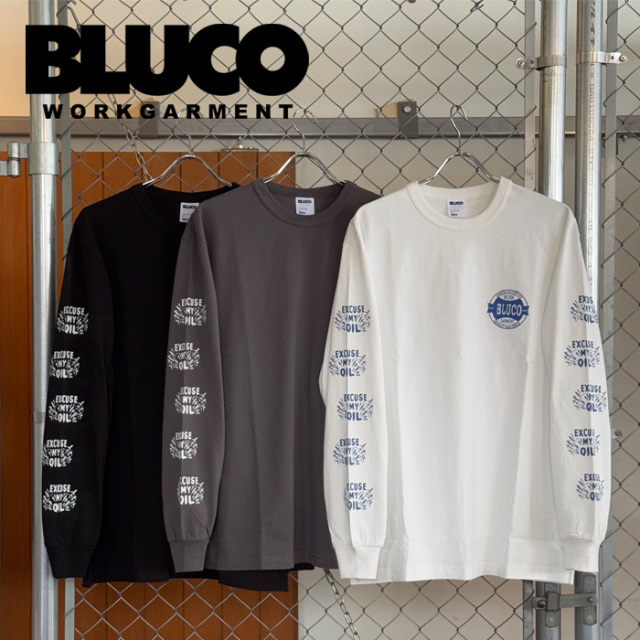 BLUCO (ブルコ)　PRINT L/S TEE -OIL-　【ロングスリーブTシャツ】【151-12-007】【2025 SPRING コレクション】【お取り寄せ キャン