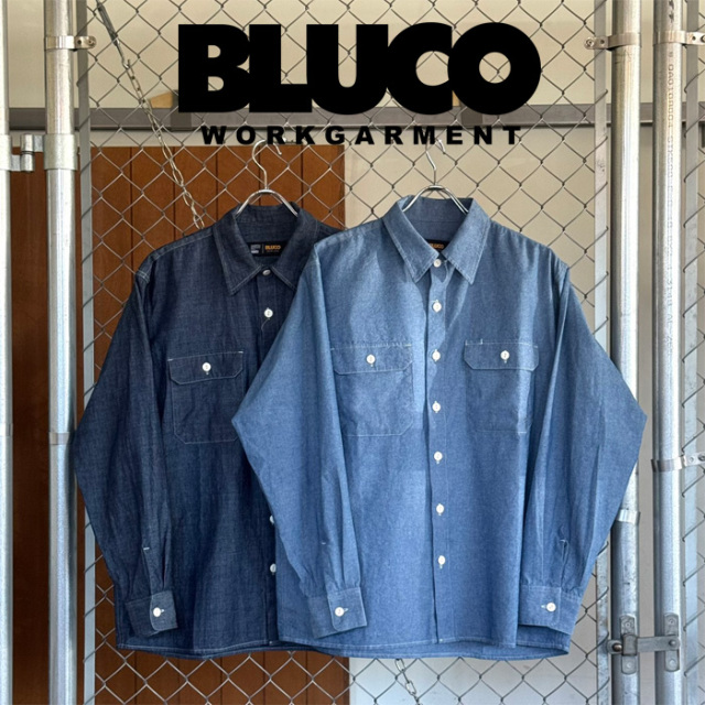 BLUCO (ブルコ)　シャンブレーワークシャツ L/S　【161-11-121】【2026 SPRING COLLECTION】【お取り寄せ キャンセル不可】【ワーク