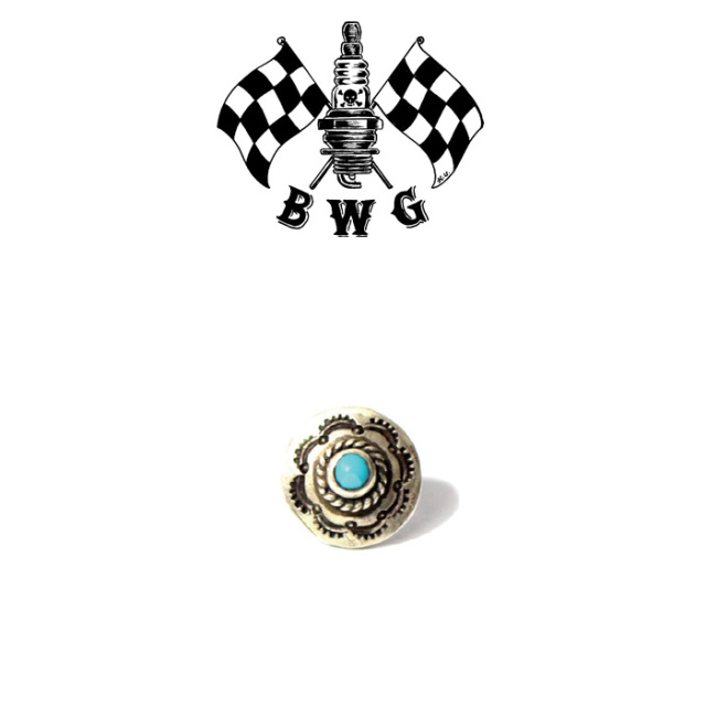 B.W.G　 CONCHO PIERCE (TURQUOISE)　【ピアス シルバー ターコイズ】【予約商品 キャンセル不可】　