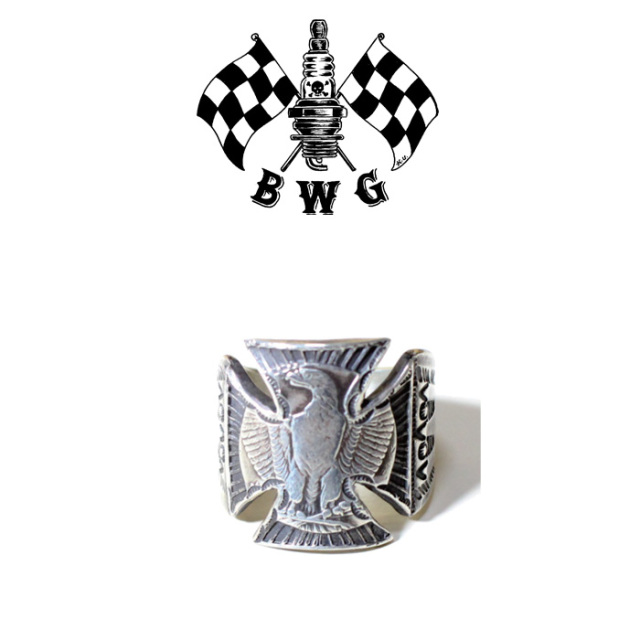 B.W.G　 EAGLE IRONCROSS RING 　【リング シルバー】【予約商品 キャンセル不可】　