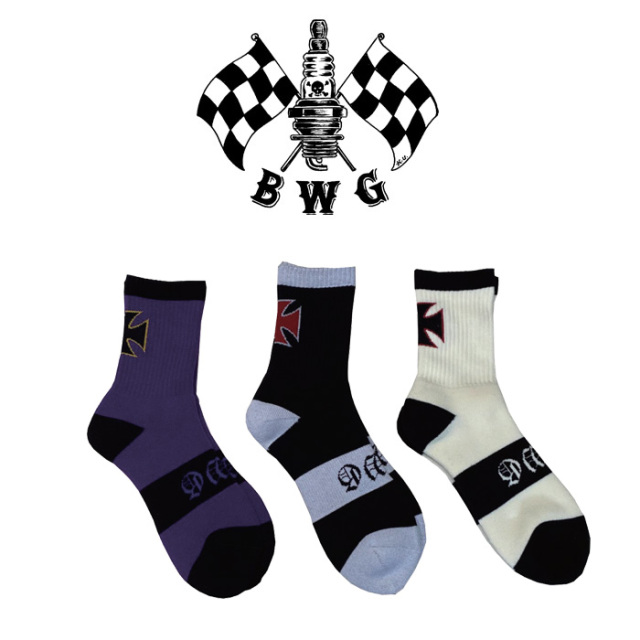 B.W.G　IRONCROSS SOCKS 　【ソックス 靴下】【新作 即発送可能】【BLUCO ブルコ】　