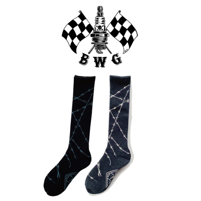 B.W.G　 WIRE SOCKS 　【ソックス 靴下 ハイソックス】【新作 即発送可能】【BLUCO ブルコ】　