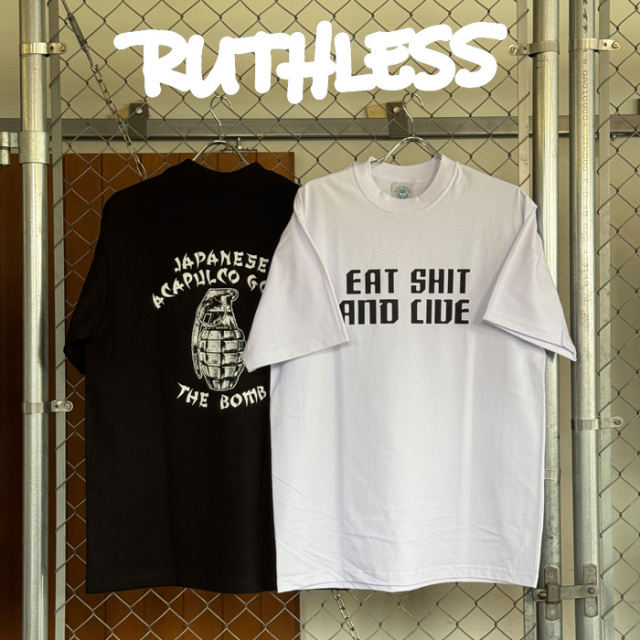 RUTHLESS (ルースレス)　ACAPULCO GOLD S/S TEE　【Tシャツ 半袖】【ホワイト ブラック】　