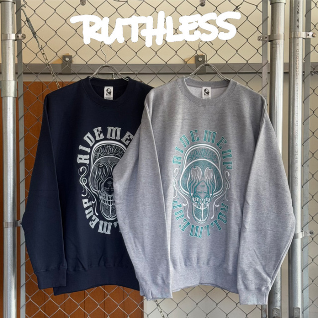 【再入荷】　RUTHLESS (ルースレス)　 NS-GAL crew neck sweats 　【クルーネック スウェット】【JOE SIGN】　【hot rod custom show
