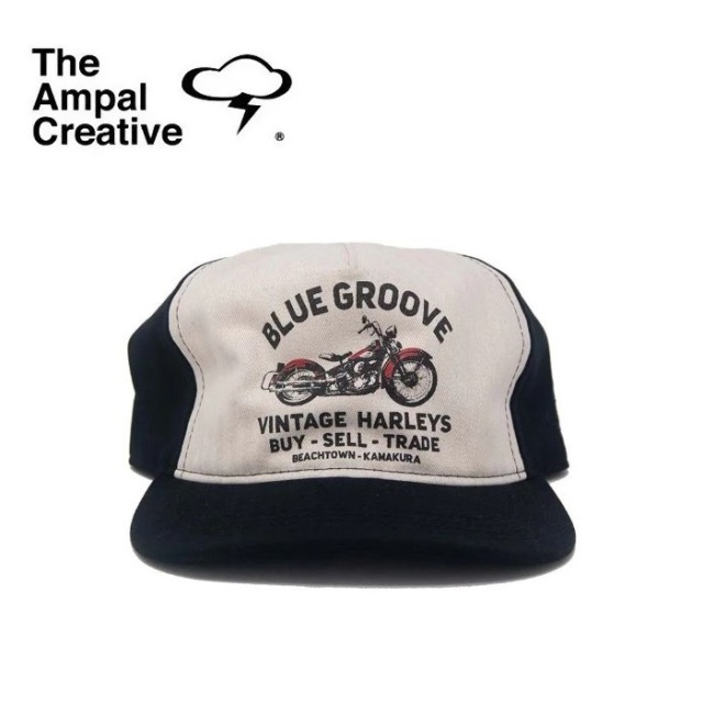 THE AMPAL CREATIVE (ザ・アンパル クリエイティブ)　Ampal X BLUE GROOVE "Chopper" Blue Shop Strapback BLACK　【キャップ 帽子 