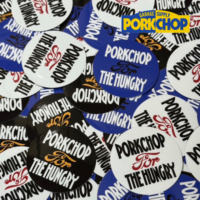 PORKCHOP GARAGE SUPPLY (ポークチョップ ガレージサプライ)　 HUNGRY STICKER 　【ステッカー シール】【インタープレイ INTERPLAY