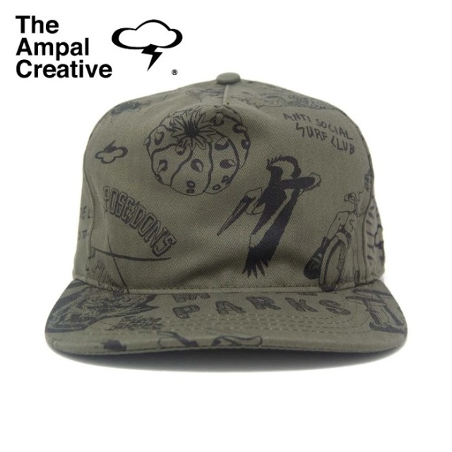 THE AMPAL CREATIVE (ザ・アンパル クリエイティブ)　DAY DREAM (DOODLE) Strapback S138　【キャップ 帽子 定番 人気 カリフォルニ
