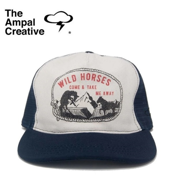 THE AMPAL CREATIVE (ザ・アンパル クリエイティブ)　WILD HORSES TRUCKER - Snapback cap S203　【キャップ 帽子 定番 人気 カリフ