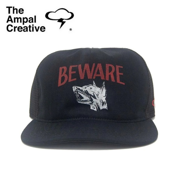 THE AMPAL CREATIVE (ザ・アンパル クリエイティブ)　BEWARE Trucker - Snapback Cap BLACK　【キャップ 帽子 定番 人気 カリフォル