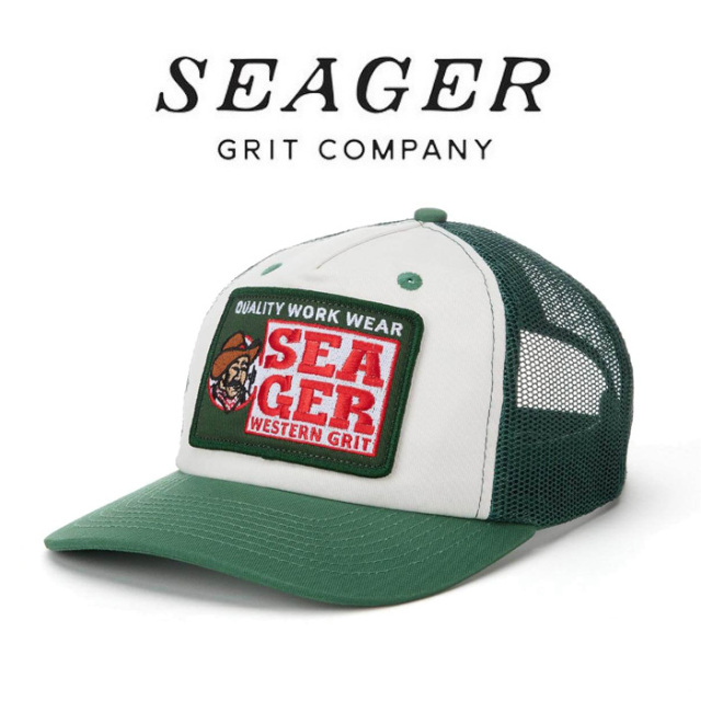 SEAGER(シーガー)　Seager Man Trucker Snapback Green　【キャップ 帽子】【シーガー キャップ】【定番 人気 シンプル アウトドア 