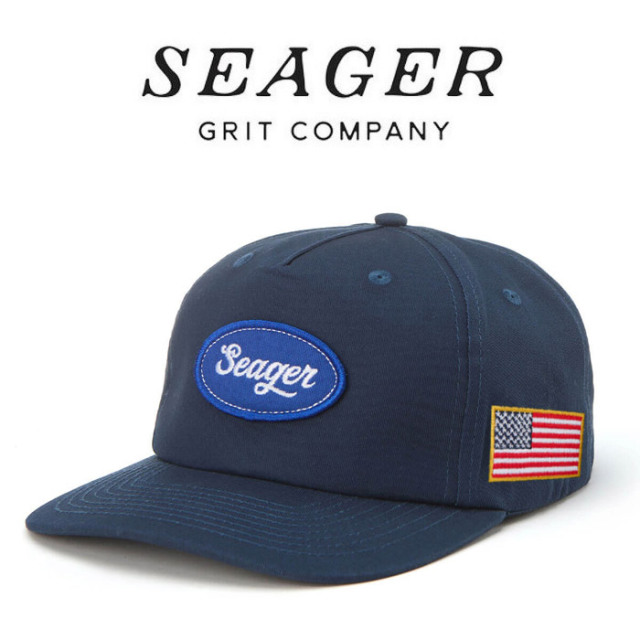 SEAGER(シーガー)　SEAGER AMERICANA SNAPBACK BLUE　【キャップ 帽子】【シーガー キャップ】【定番 人気 シンプル アウトドア サー