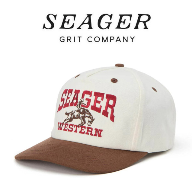 SEAGER(シーガー)　SEAGER RODEO SNAPBACK CREAM/BROWN　【キャップ 帽子】【シーガー キャップ】【定番 人気 シンプル アウトドア 