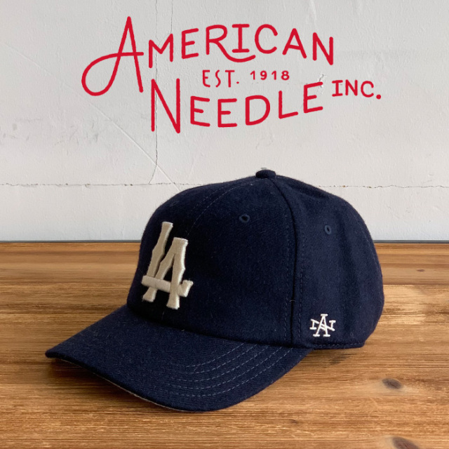 AMERICAN NEEDLE (アメリカンニードル)　LA LOGO CAP - ARCHIVE LEGEND -(NAVY)　【キャップ 帽子 定番 人気 LA ロゴ】【SMU670A-LOS