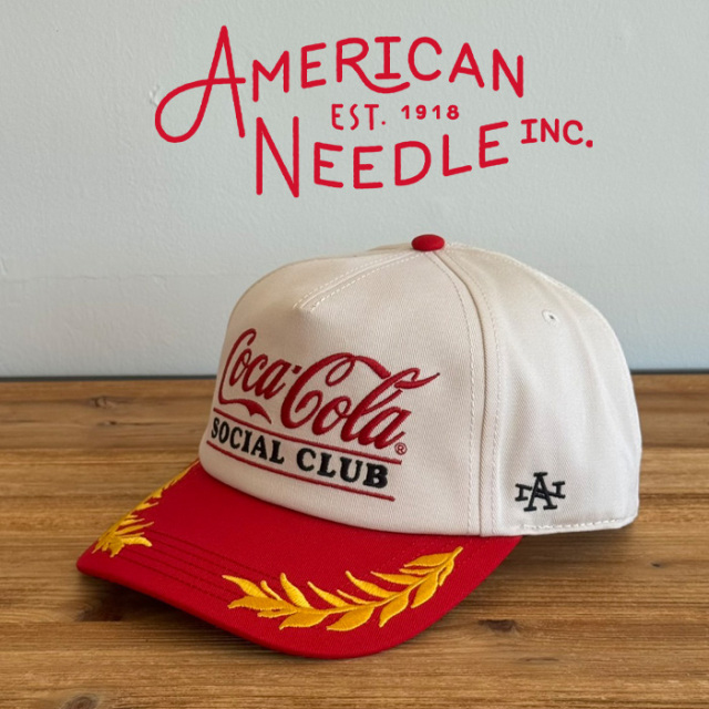 AMERICAN NEEDLE (アメリカンニードル)　CLUB CAPTAIN - COKE　【キャップ 帽子 定番 人気  ロゴ】【24002A-COKE】