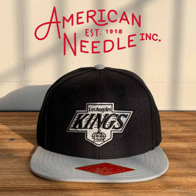 AMERICAN NEEDLE (アメリカンニードル)　KINGS LOGO CAP - 400 SERIES -　【キャップ 帽子 定番 人気 NHL KINGS ロゴ】