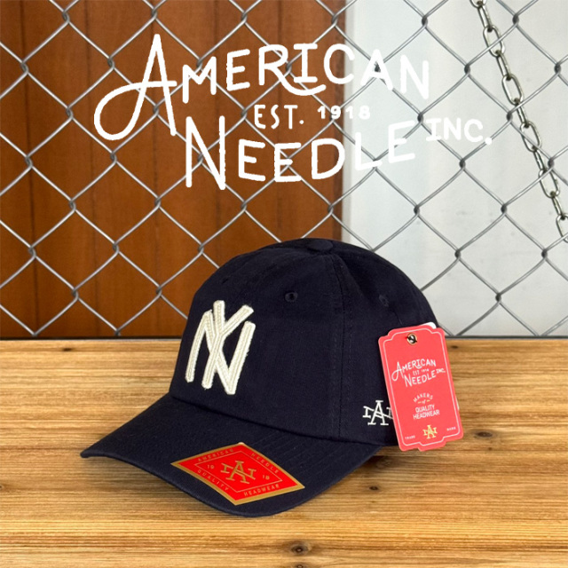 AMERICAN NEEDLE (アメリカンニードル)　BALL PARK - NY(NAVY)　【キャップ 帽子 定番 人気 NY ロゴ】【SMU674A-NBY】