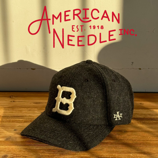 AMERICAN NEEDLE (アメリカンニードル)　Negro League B LOGO CAP - ARCHIVE LEGEND -(BLACK)　【キャップ 帽子 定番 人気 ロゴ】