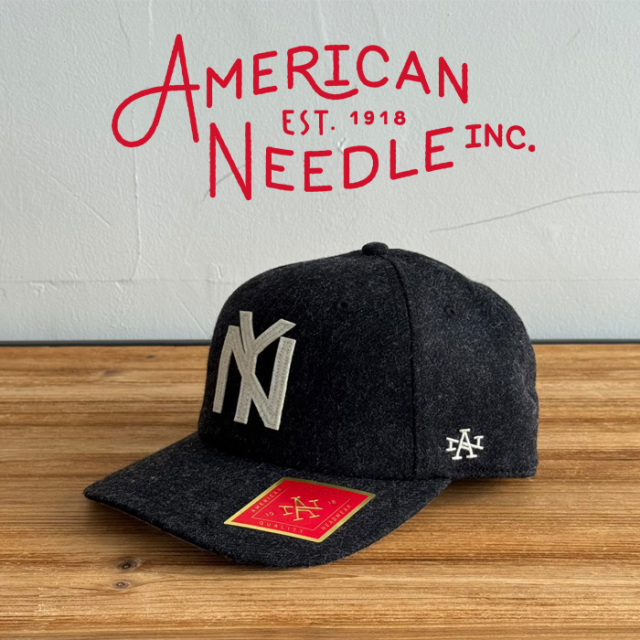 AMERICAN NEEDLE (アメリカンニードル)　ARCHIVE LEGEND - NY BLACK YANKEES　【キャップ 帽子 定番 人気 NY ロゴ】【SMU670A-NBY】